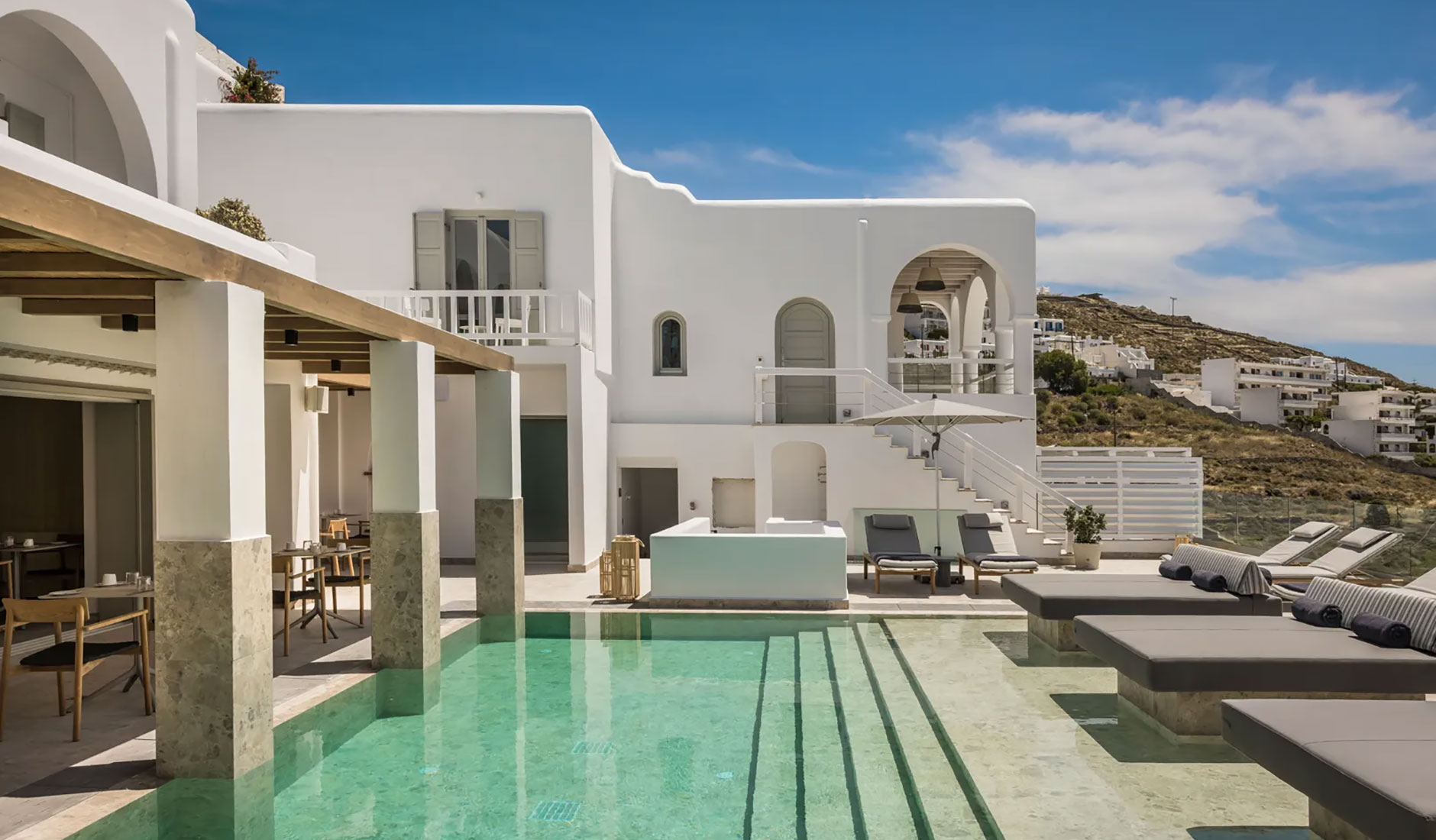 Grace Mykonos, Greece. Hotel Review by TravelPlusStyle. Photo © Grace Mykonos