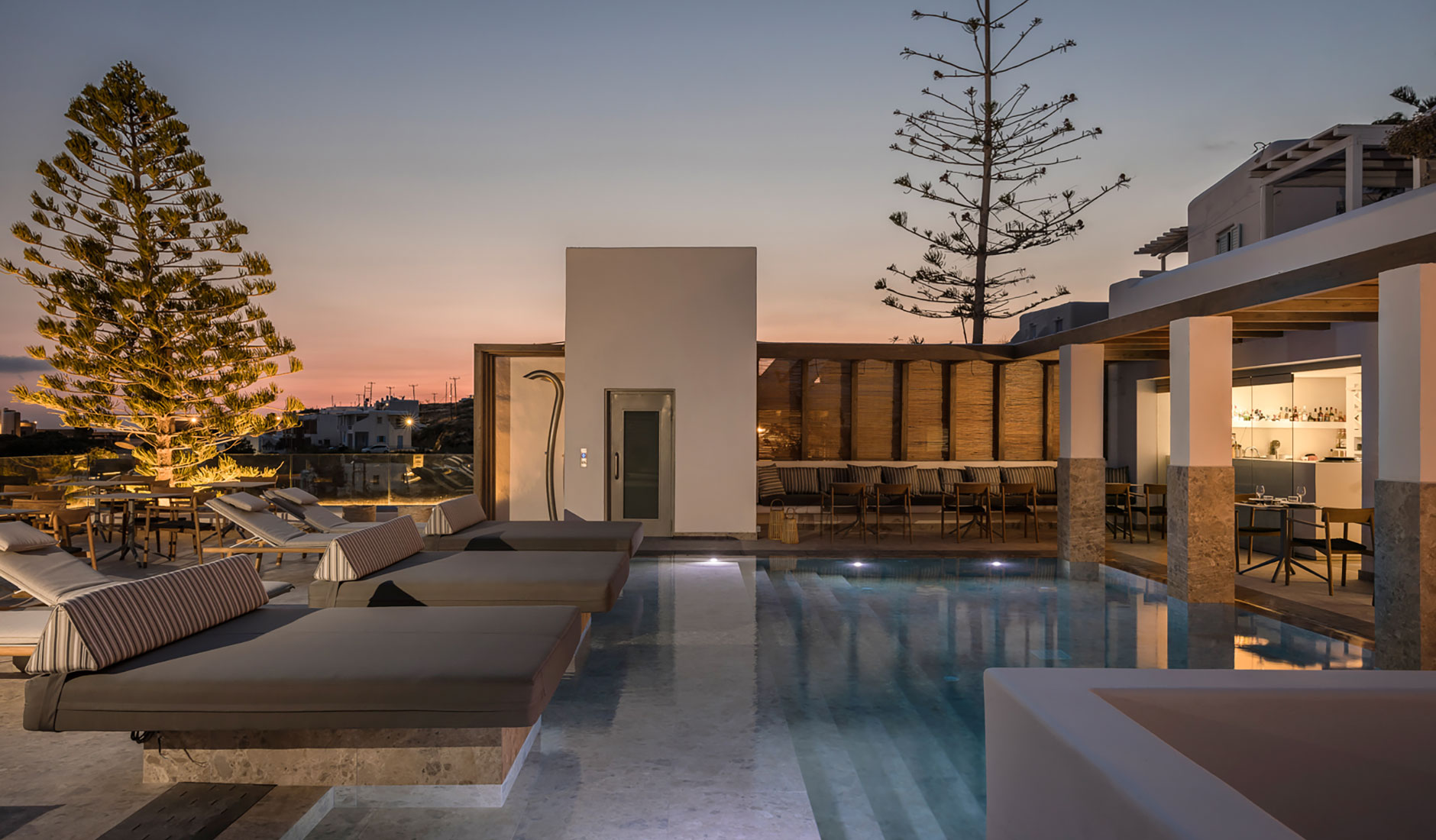 Grace Mykonos, Greece. Hotel Review by TravelPlusStyle. Photo © Grace Mykonos