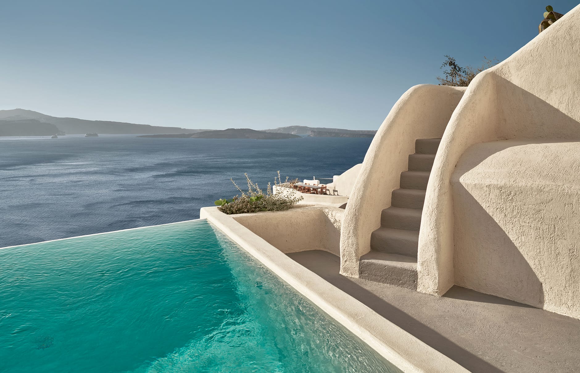 Mystique, Santorini, Greece. Hotel Review by TravelPlusStyle. Photo © Marriott International