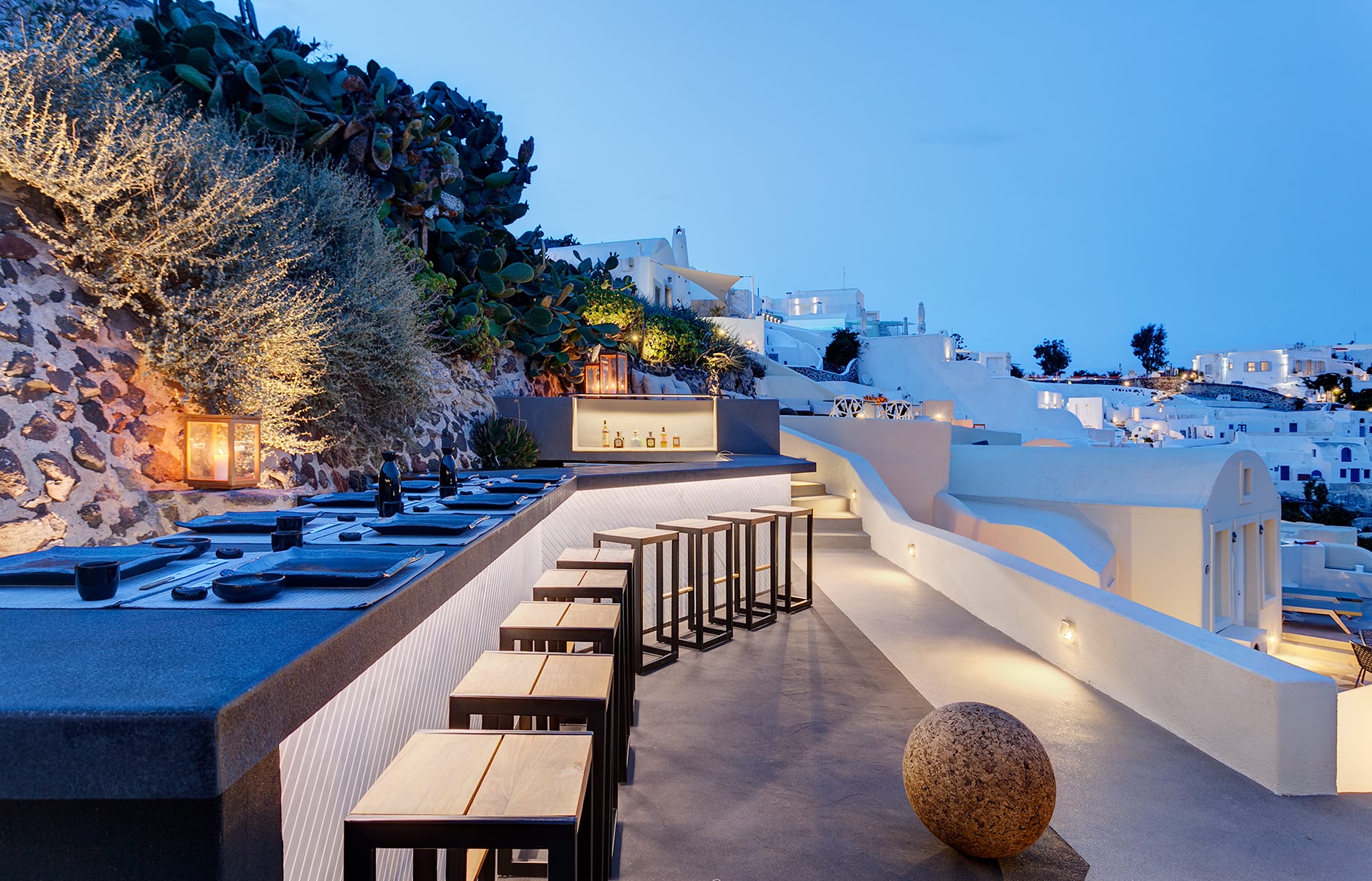 Mystique, Santorini, Greece. Hotel Review by TravelPlusStyle. Photo © Marriott International