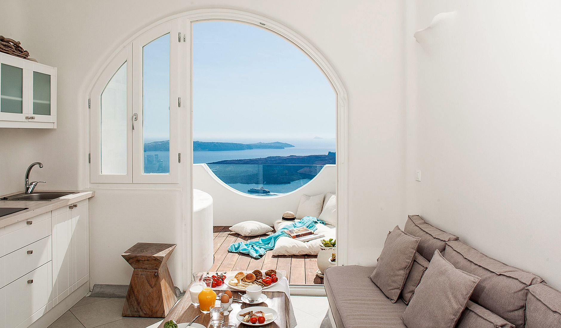 Native Eco Villa, Santorini, Greece. TravelPlusStyle.com