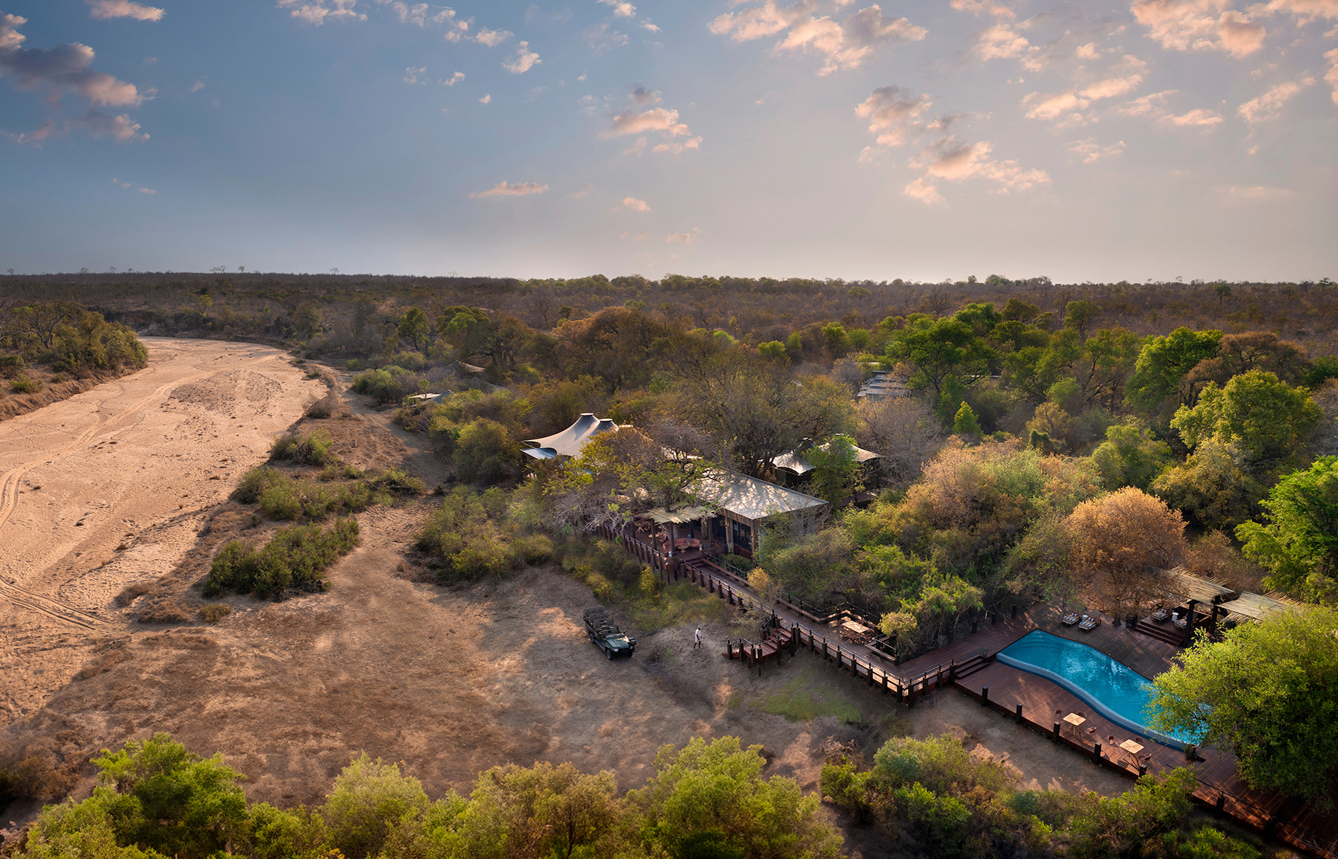 andBeyond Ngala Tented Camp, Kruger National Park, South Africa. Review by TravelPlusStyle. Photo © andBeyond South-Africa-Ngala-Tented-Camp-exterior-of-the-camp-3