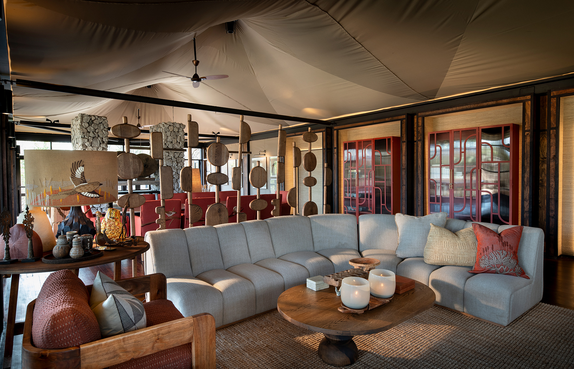 andBeyond Ngala Tented Camp, Kruger National Park, South Africa. Review by TravelPlusStyle. Photo © andBeyond South-Africa-Ngala-Tented-Camp-main-guest-area-5