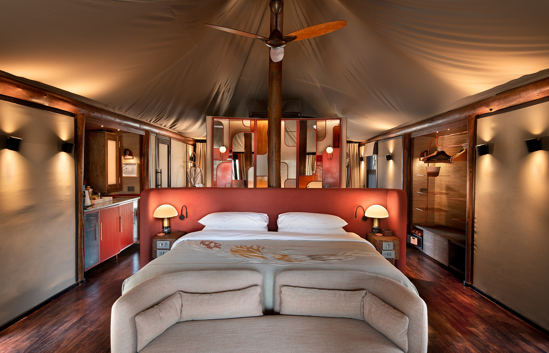 andBeyond Ngala Tented Camp, Kruger National Park, South Africa. Review by TravelPlusStyle. Photo © andBeyond South-Africa-Ngala-Tented-Camp-tented-suite-interior-1