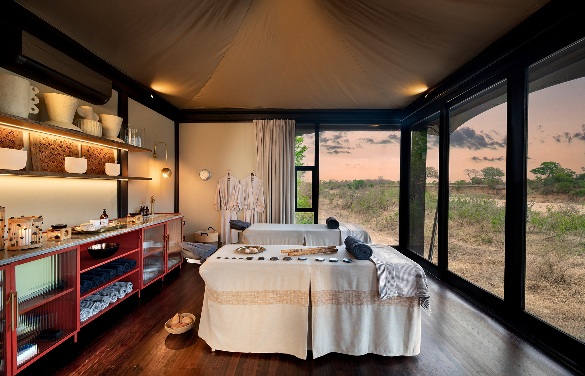 andBeyond Ngala Tented Camp, Kruger National Park, South Africa. Review by TravelPlusStyle. Photo © andBeyond South-Africa-Ngala-Tented-Camp-wellness-spa-2