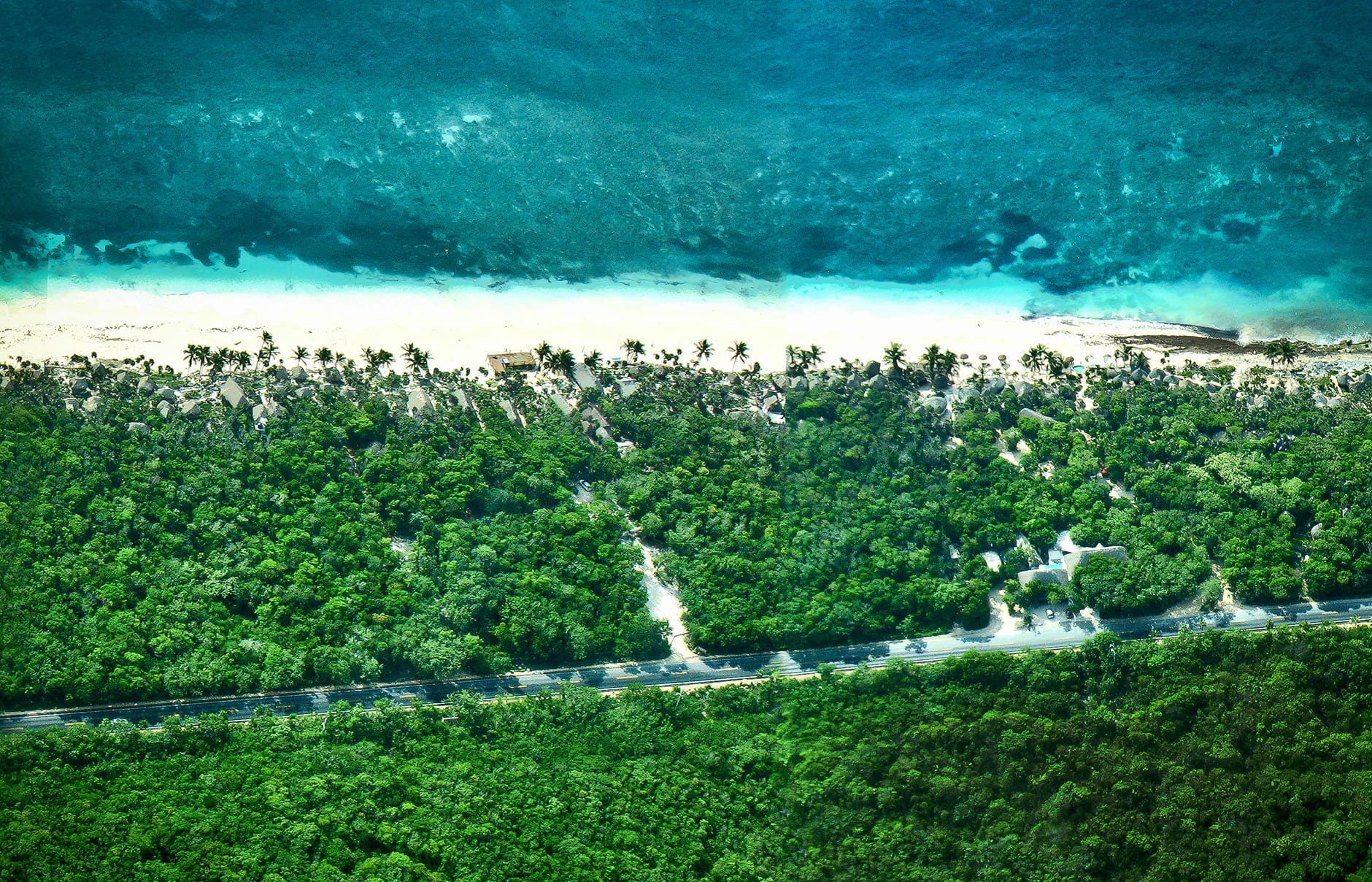 Papaya Playa Project, Tulum, Mexico. Hotel Review by TravelPlusStyle. Photo © Papaya Playa Project