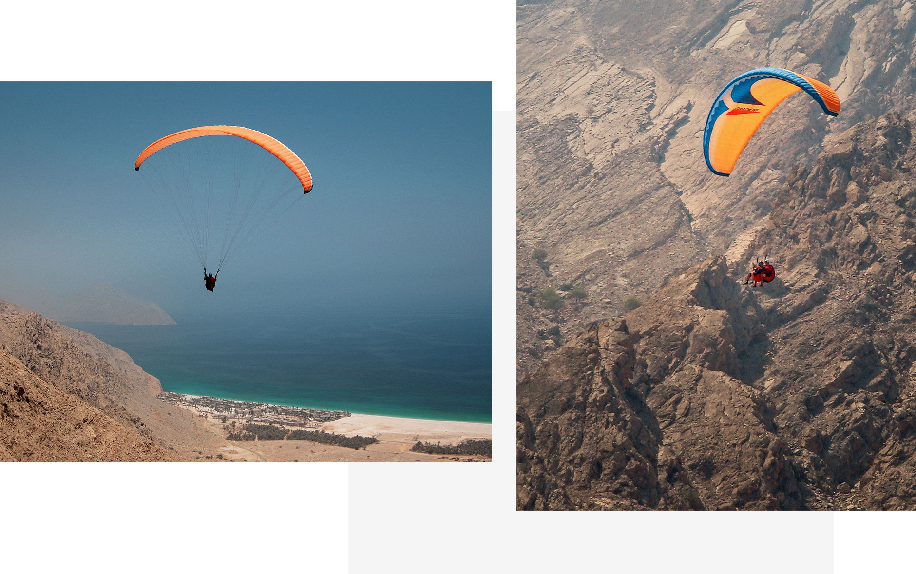 Paragliding at Senses Zighy Bay, Musandam Peninsula, Oman. Photo by ©TravelPlusStyle.com