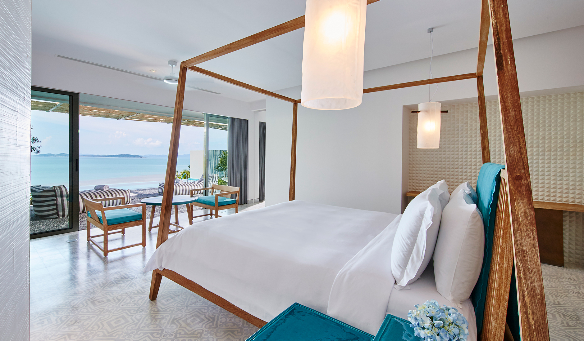 Point Yamu by COMO, Phuket. TravelPlusStyle.com phang_nga_pool_suite_bedroom