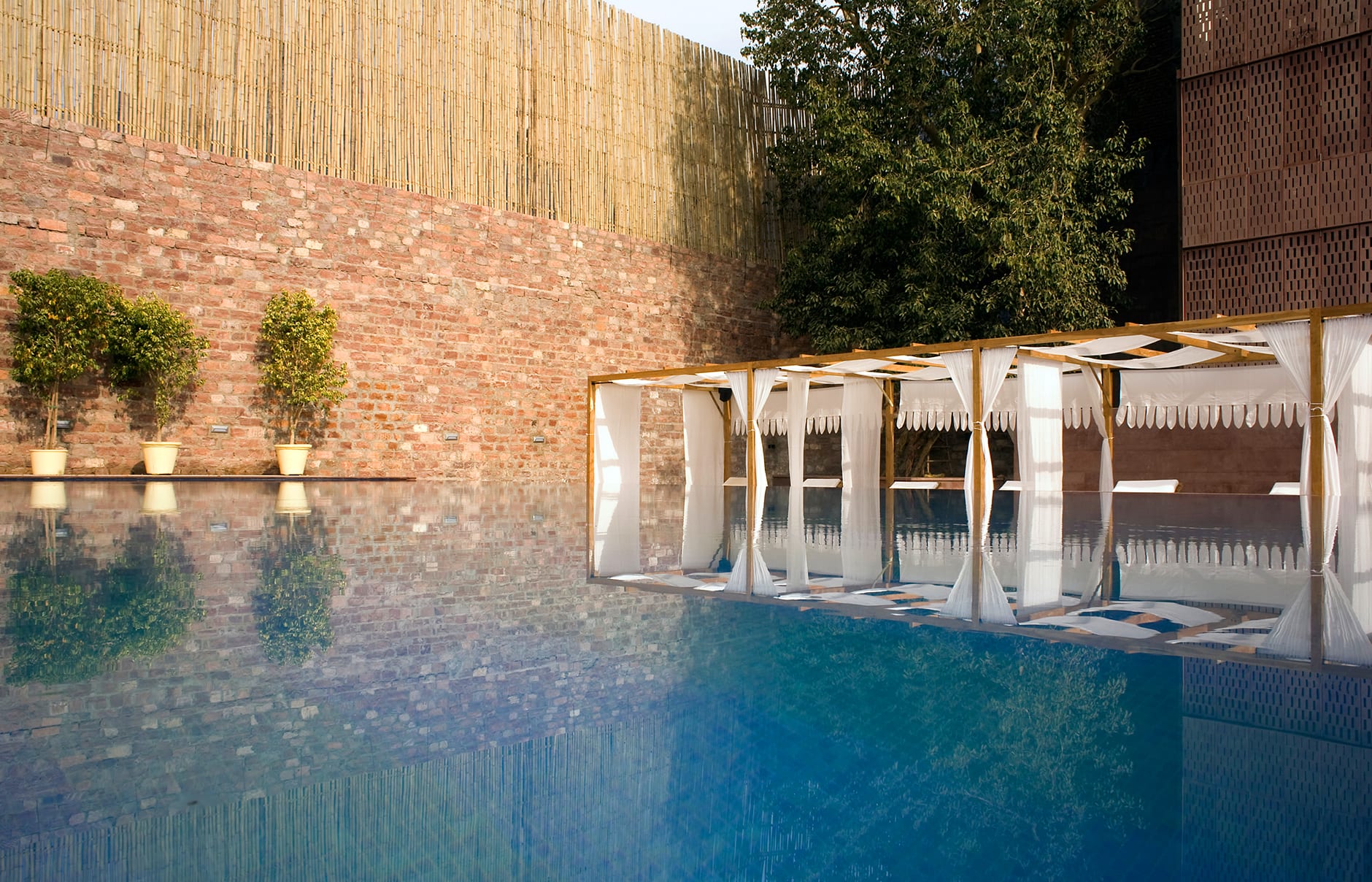 Swimming pool. Raas Jodhpur, India. Luxury Hotel Review by TravelPlusStyle. Photo © Rass