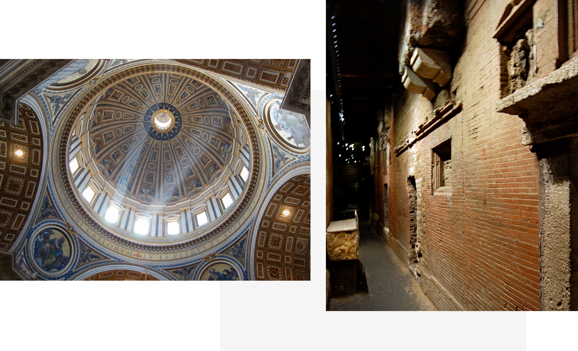 The exclusive tour of Necropolis below St. Peter\'s Basilica • Vatican City. Photo © TravelPlusStyle.com