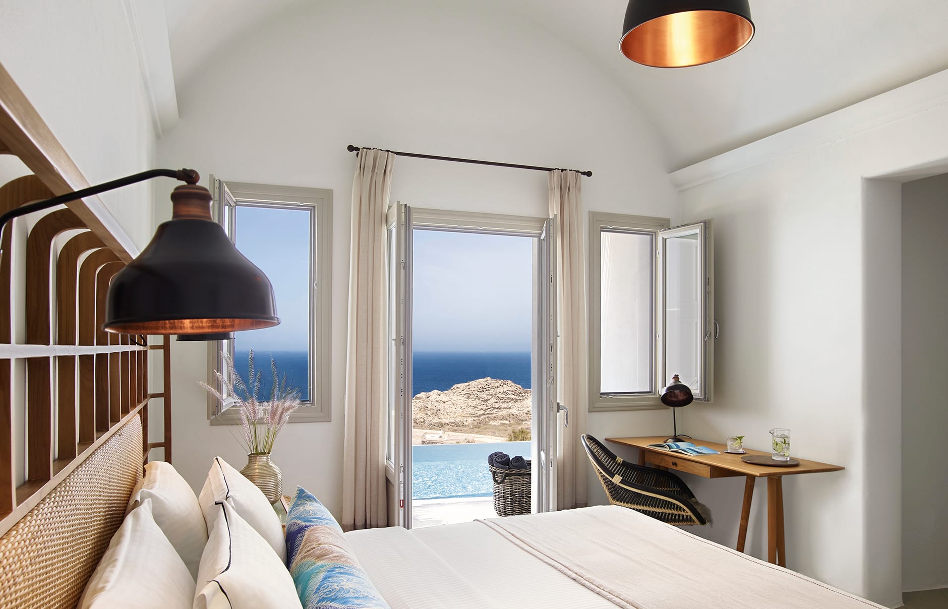 Santo Pure Oia Suites & Villas, Santorini, Greece. Hotel Review by TravelPlusStyle. Photo © Santo Maris Oia 