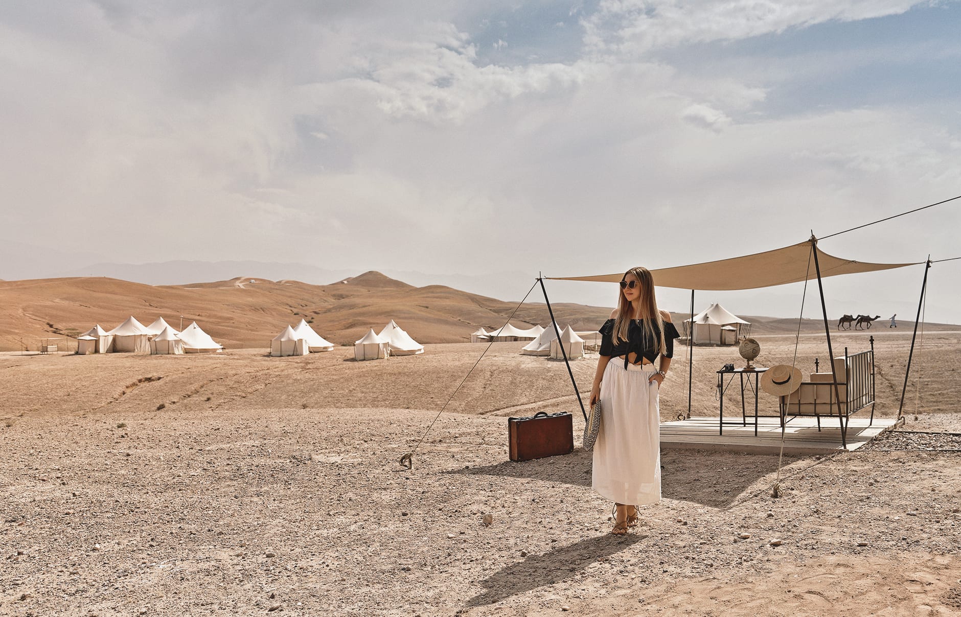 Staying at Scarabeo Camp, Agafay Desert, Marrakech, Morocco • Photo © TravelPlusStyle.com