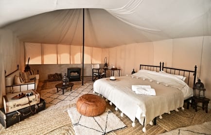 Bedroom tent at Scarabeo Camp. © TravelPlusStyle.com