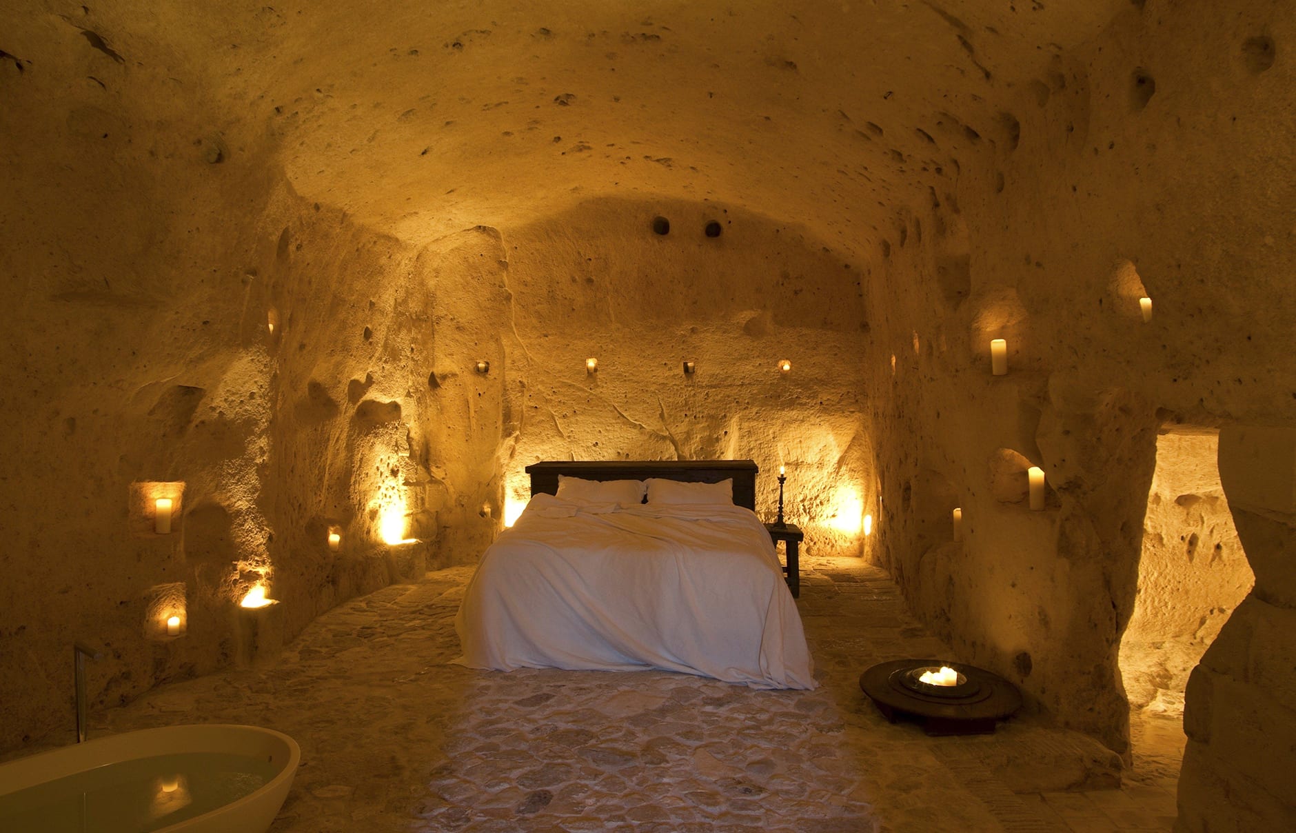 Sextantio Le Grotte Della Civita, Italy. Hotel Review by TravelPlusStyle. Photo © Sextantio