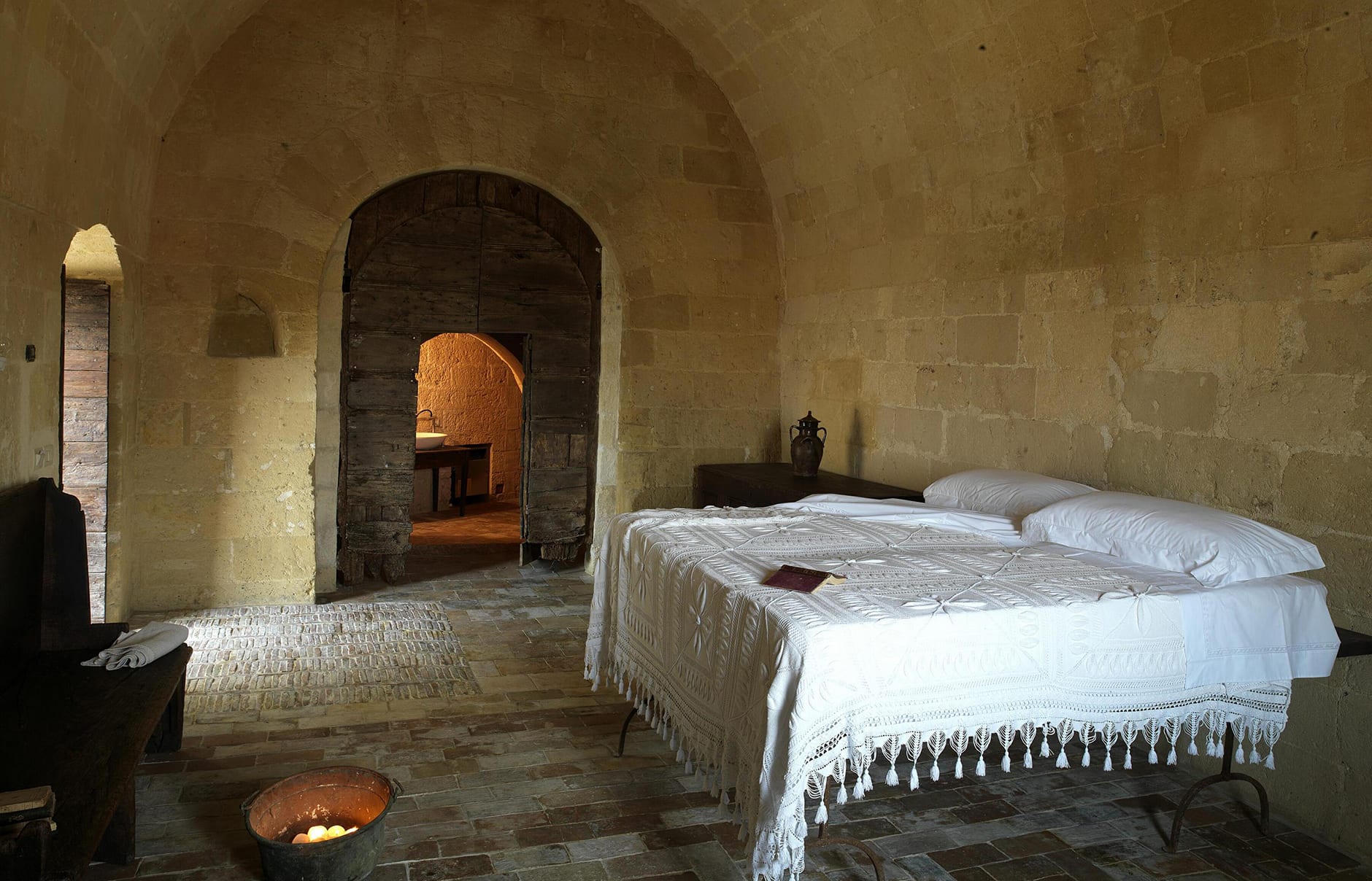 Sextantio Le Grotte Della Civita, Italy. Hotel Review by TravelPlusStyle. Photo © Sextantio