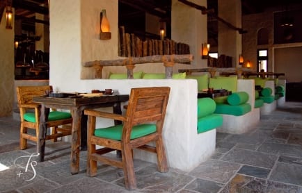 Restaurant Dining on the Sand. Six Senses Zighy Bay, Oman