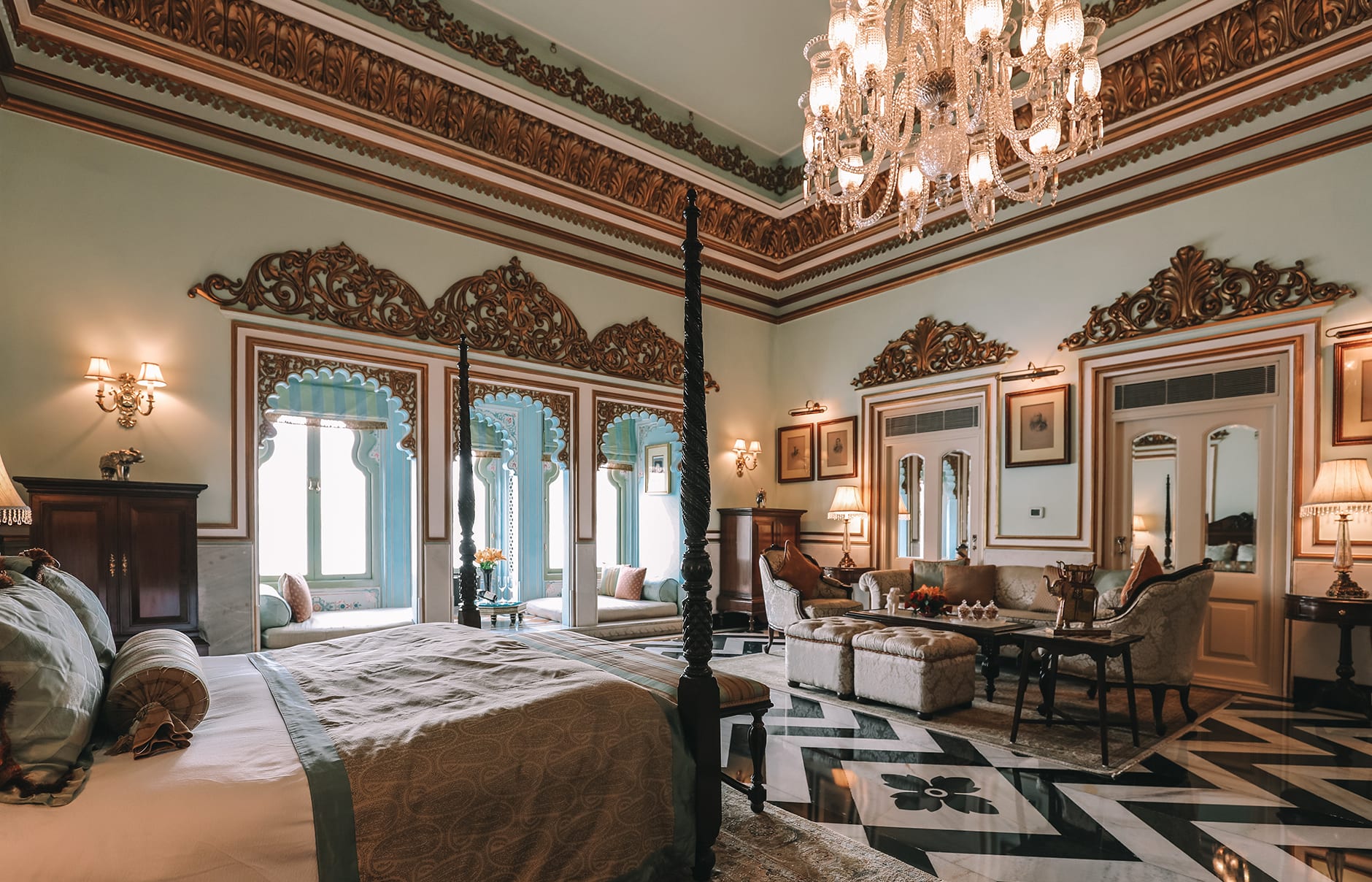 Taj Lake Palace, Udaipur, India. Luxury Hotel Review by TravelPlusStyle. Photo © Taj Hotels Resorts and Palaces