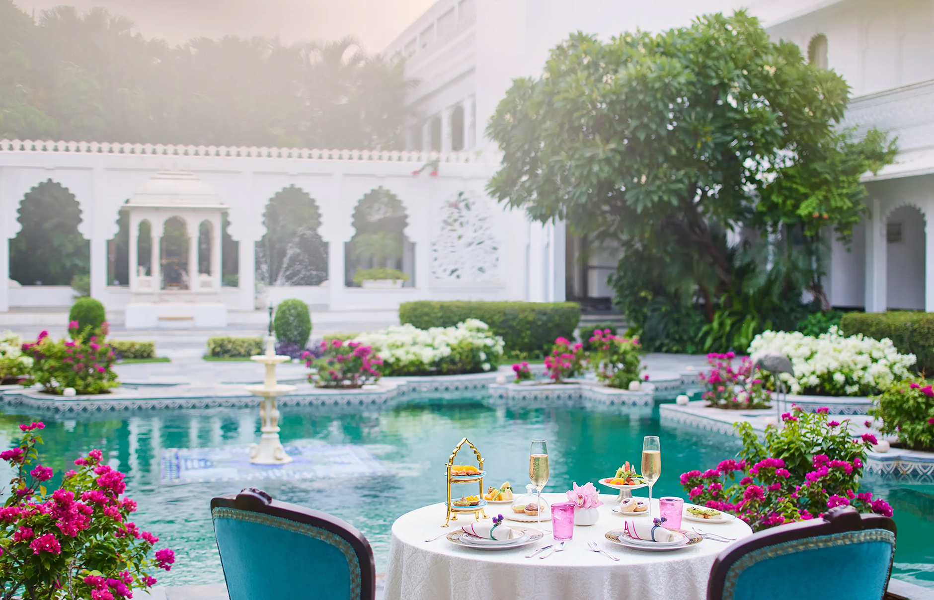 Taj Lake Palace, Udaipur, India. Luxury Hotel Review by TravelPlusStyle. Photo © Taj Hotels Resorts and Palaces