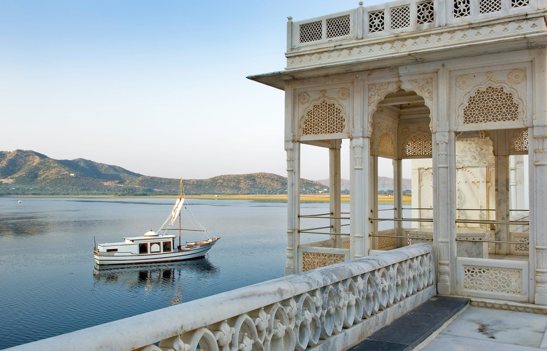 Taj Lake Palace, Udaipur, India. Luxury Hotel Review by TravelPlusStyle. Photo © Taj Hotels Resorts and Palaces