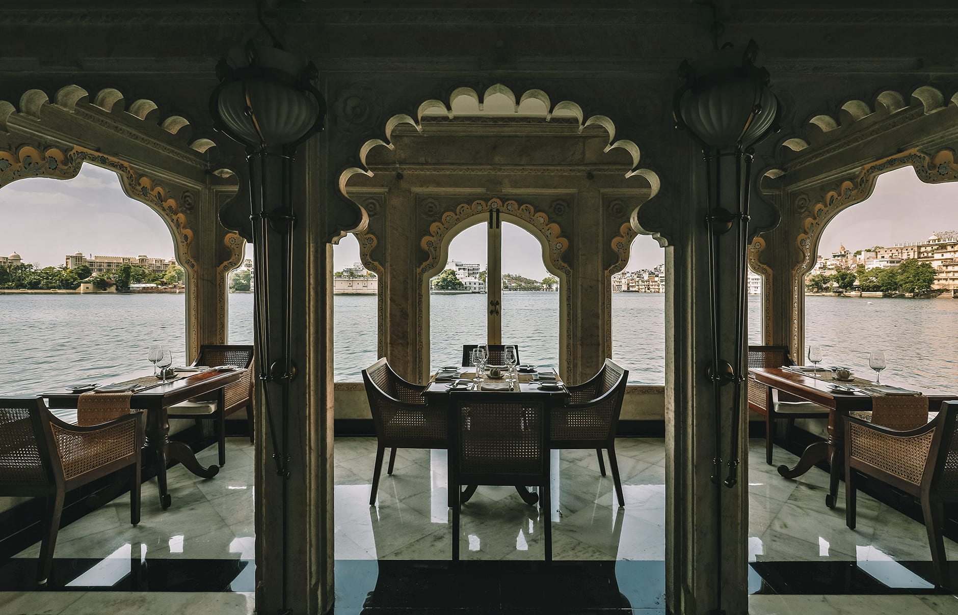 Taj Lake Palace, Udaipur, India. Luxury Hotel Review by TravelPlusStyle. Photo © Taj Hotels Resorts and Palaces