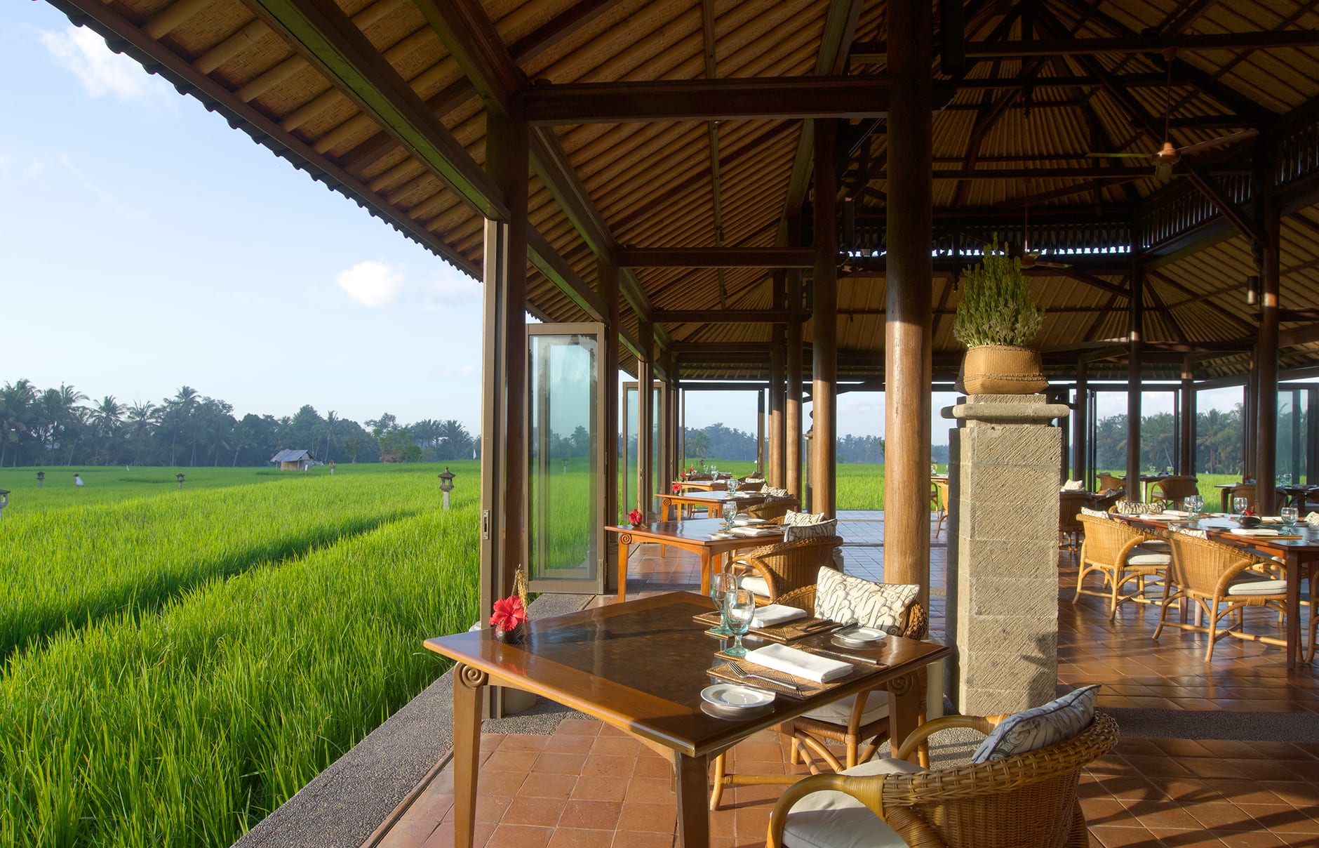 Tanah Gajah, a Resort by Hadiprana, Ubud, Bali. Hotel Review by TravelPlusStyle. Photo © Tanah Gajah 74243592-h1-the_restaurant_interior