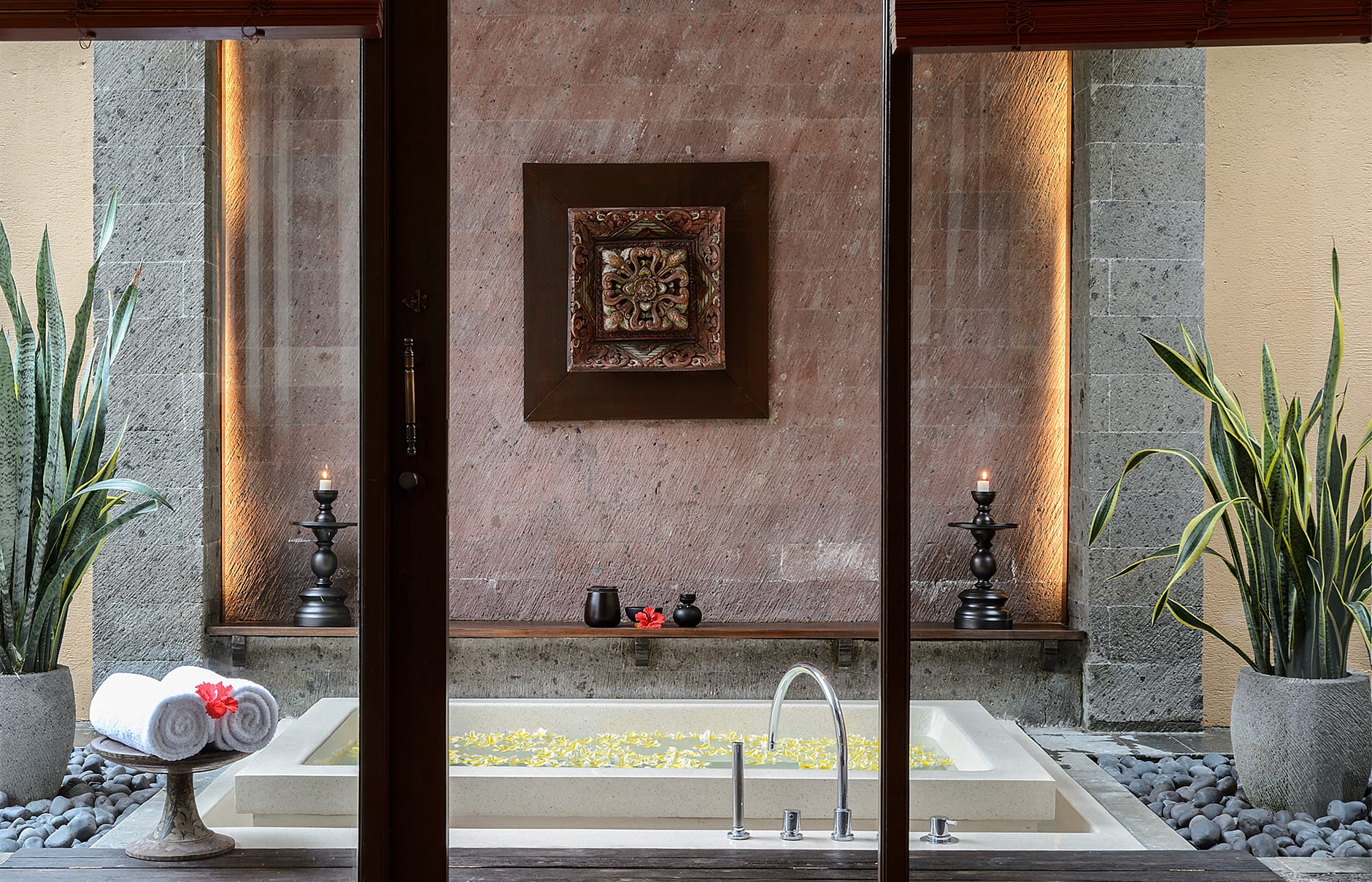 Tanah Gajah, a Resort by Hadiprana, Ubud, Bali. Hotel Review by TravelPlusStyle. Photo © Tanah Gajah ctg-rooms-1bedroom_pool_villa-bathtub_031
