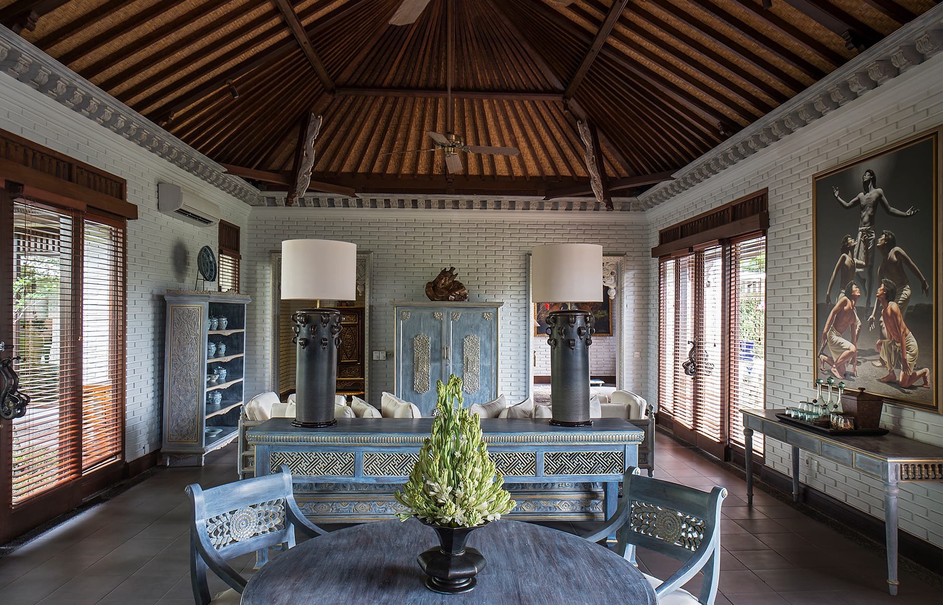 Tanah Gajah, a Resort by Hadiprana, Ubud, Bali. Hotel Review by TravelPlusStyle. Photo © Tanah Gajah ctg-rooms-hadiprana_villa-dining_area