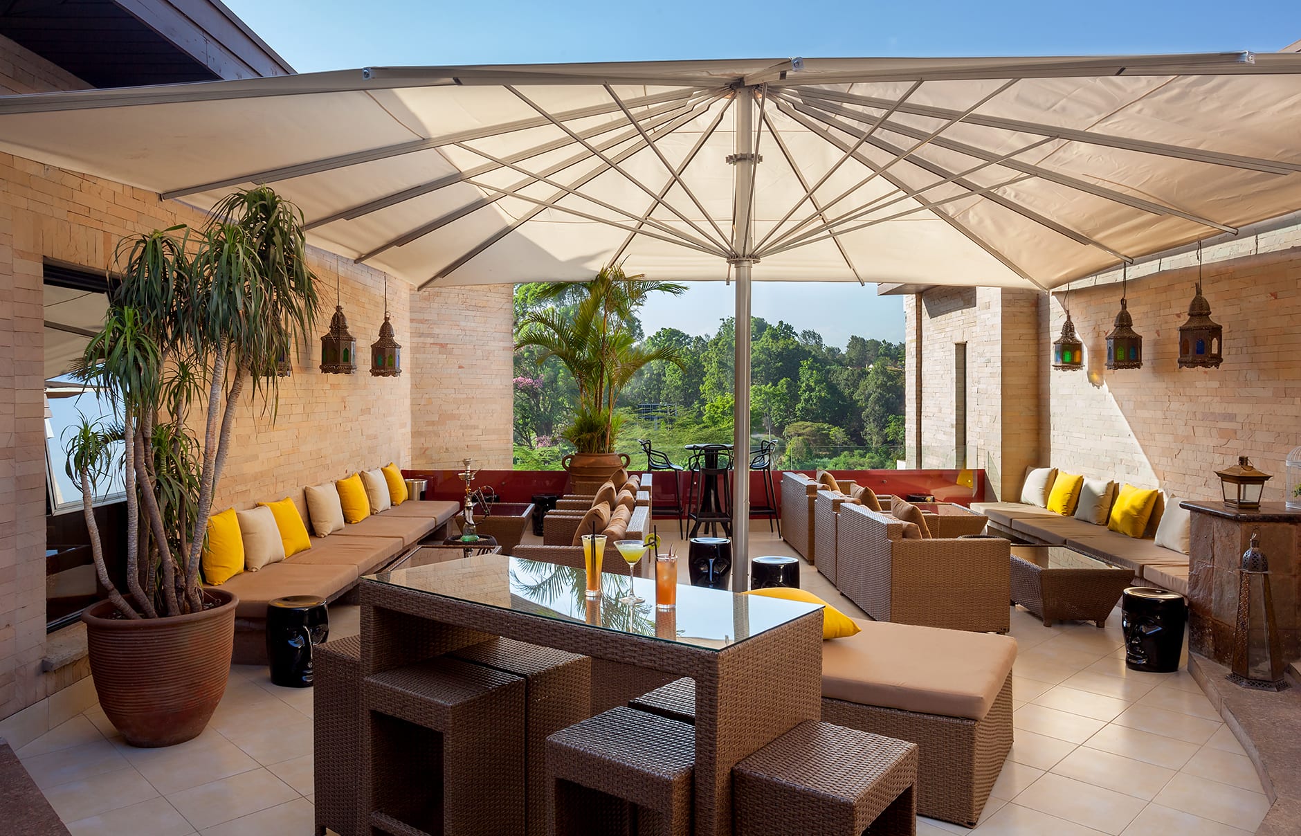 Tribe Hotel Nairobi, Kenya. Hotel Review by TravelPlusStyle. Photo © Tribe Hotel nest-rooftop-lounge-by-day2