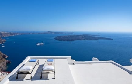 Villa Gaia, Santorini, Greece. TravelPlusStyle.com