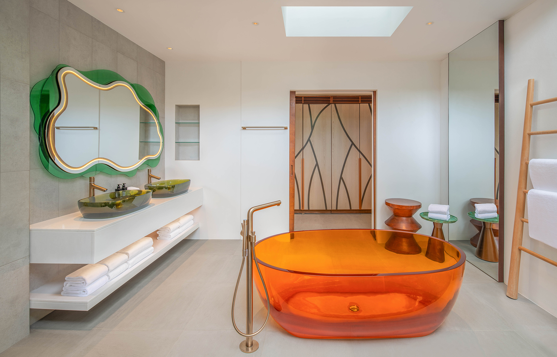 W Maldives, Fesdu Island, Maldives. Hotel Review by TravelPlusStyle. Photo © Marriott International W-Maldives-Escape-Beach-One-Bedroom-Villa-Bathroom-2