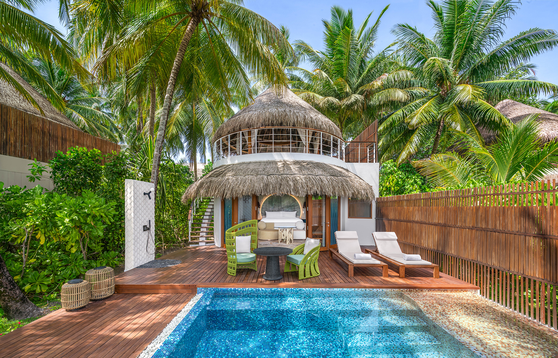 W Maldives, Fesdu Island, Maldives. Hotel Review by TravelPlusStyle. Photo © Marriott International W-Maldives-Escape-Beach-One-Bedroom-Villa-Exterior