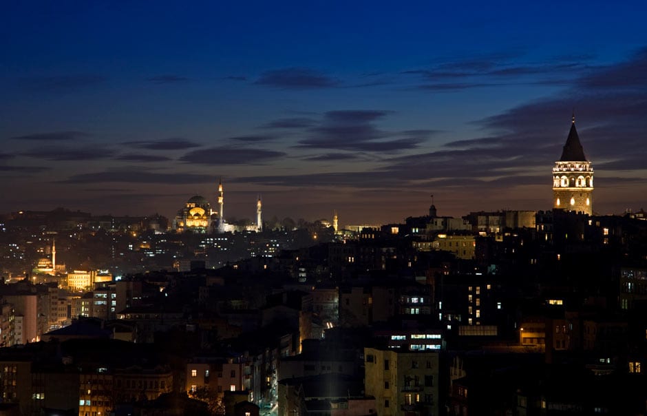 The night view from the upper sea view floors at Witt Istanbul Hotel. © Witt Istanbul Hotel
