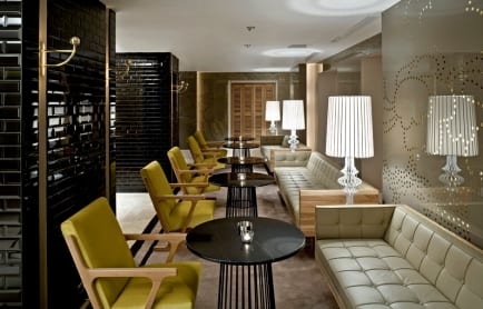The lobby lounge area of Witt Istanbul Hotel.