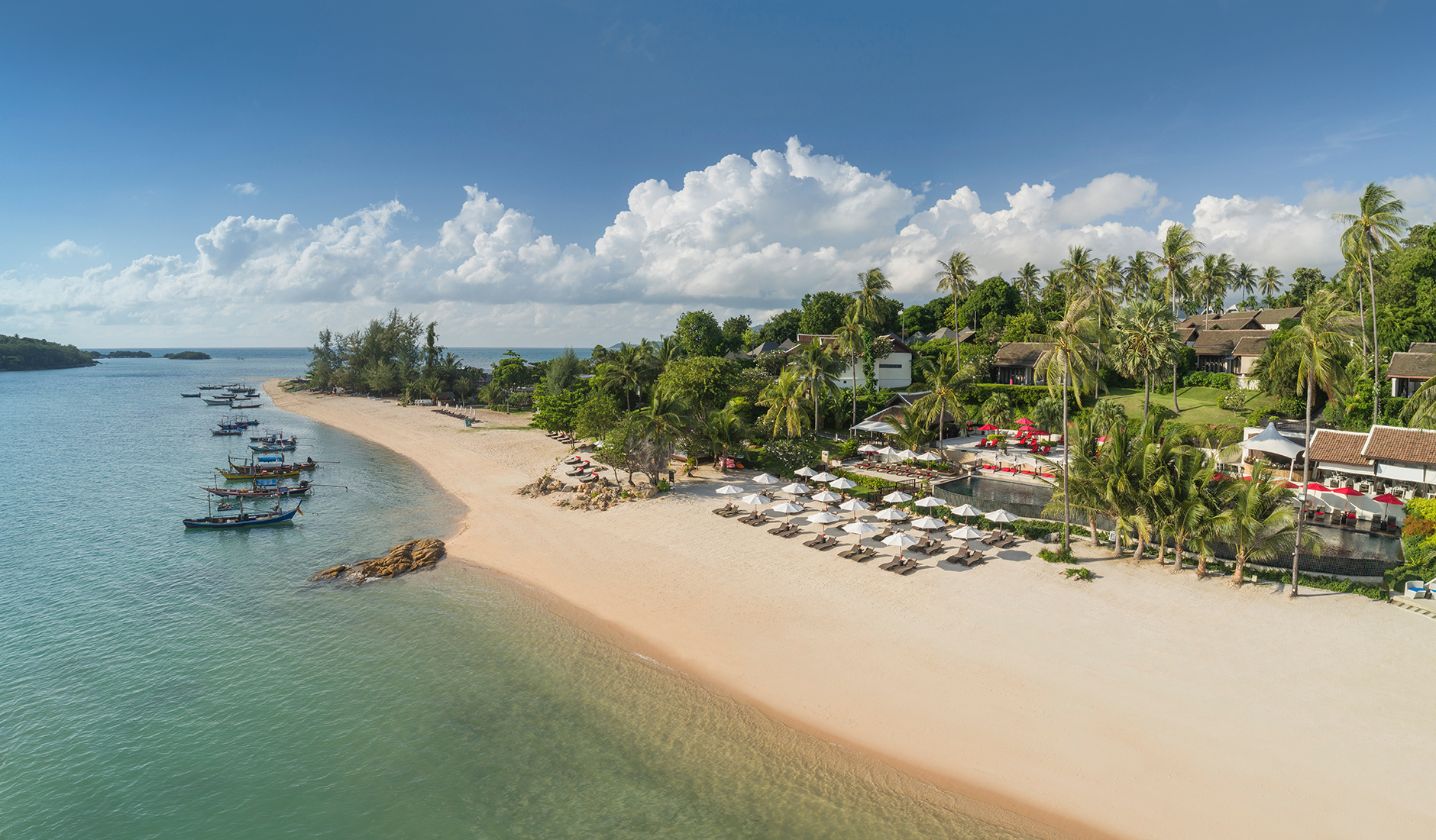 Anantara Lawana Koh Samui - Aerial View of Pristine Chaweng Beach