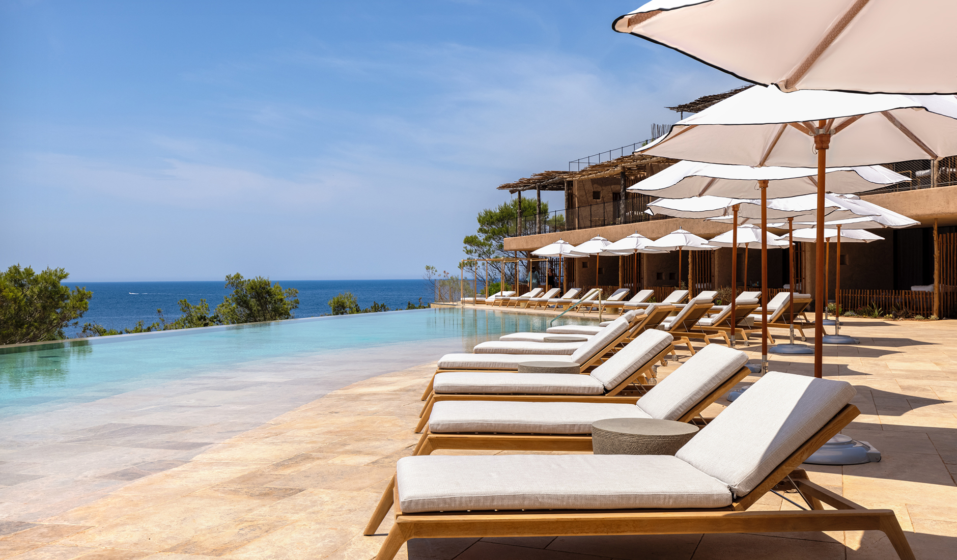Serene Poolside Relaxation in Ibiza