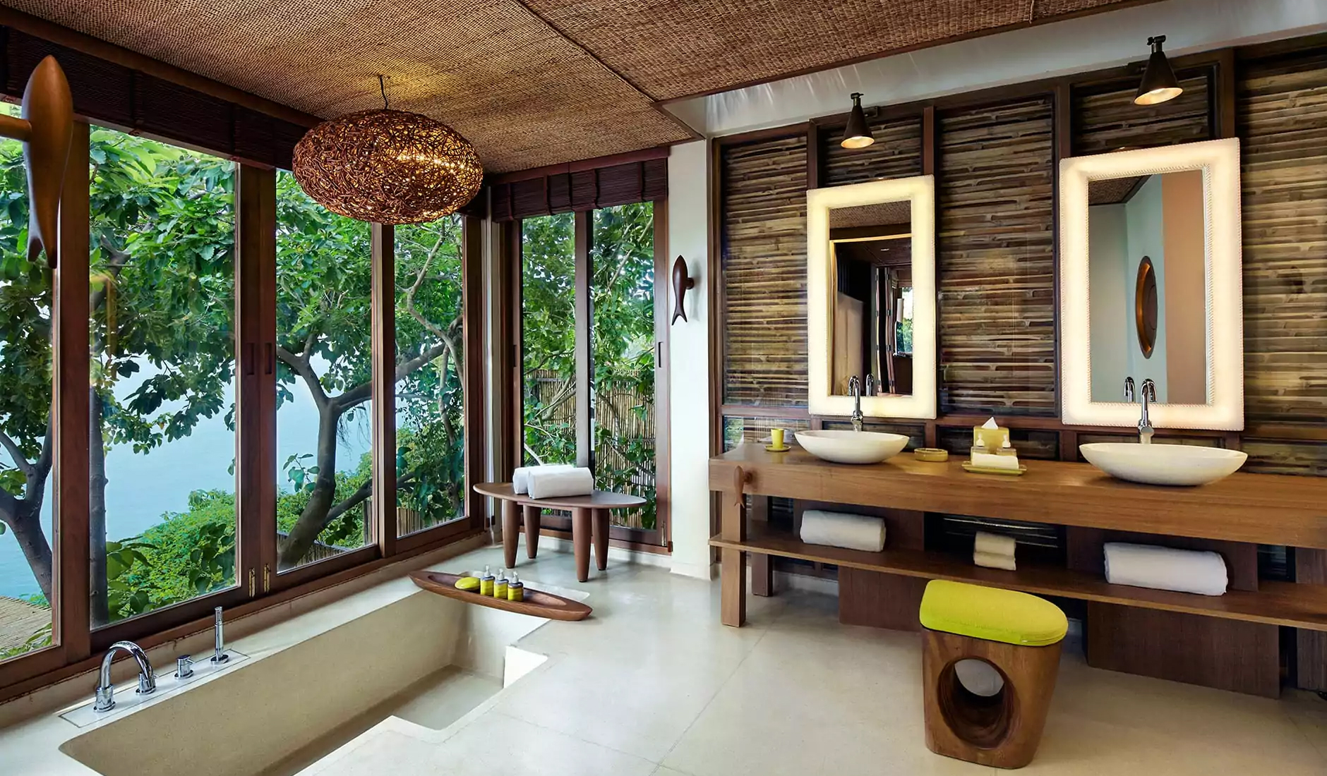 Chic Villa Interiors: Stylish Comfort at Six Senses Samui.