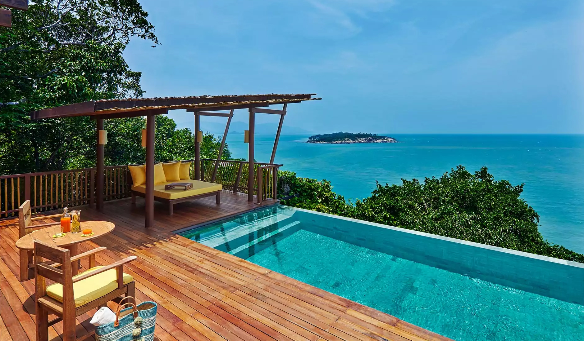 Private Villa Oasis: Infinity Pool Serenity at Six Senses Samui.