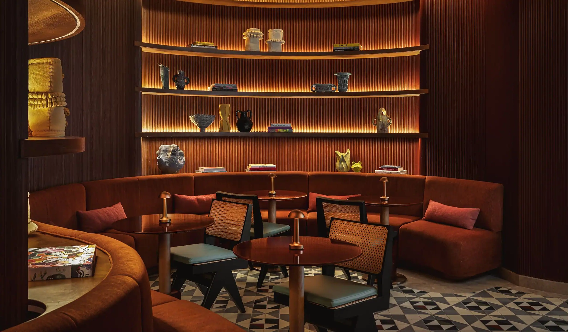 Lounge seating area at Andaz Lisbon, with comfortable furniture and a relaxed, contemporary atmosphere