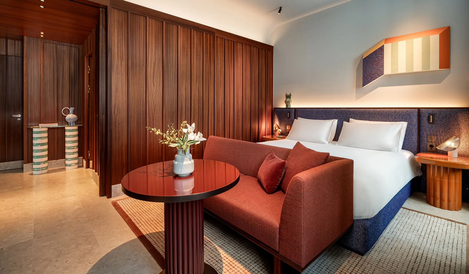 King room at Andaz Lisbon combining modern comfort with Portuguese design influences
