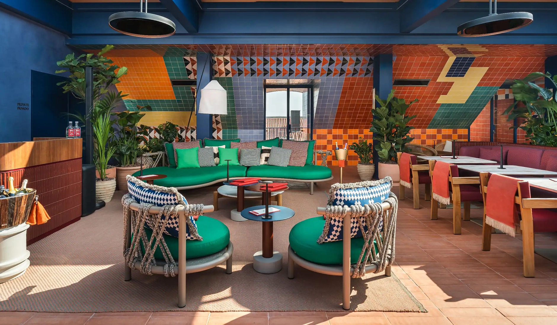 Shared interior space at Andaz Lisbon combining contemporary design with local influences