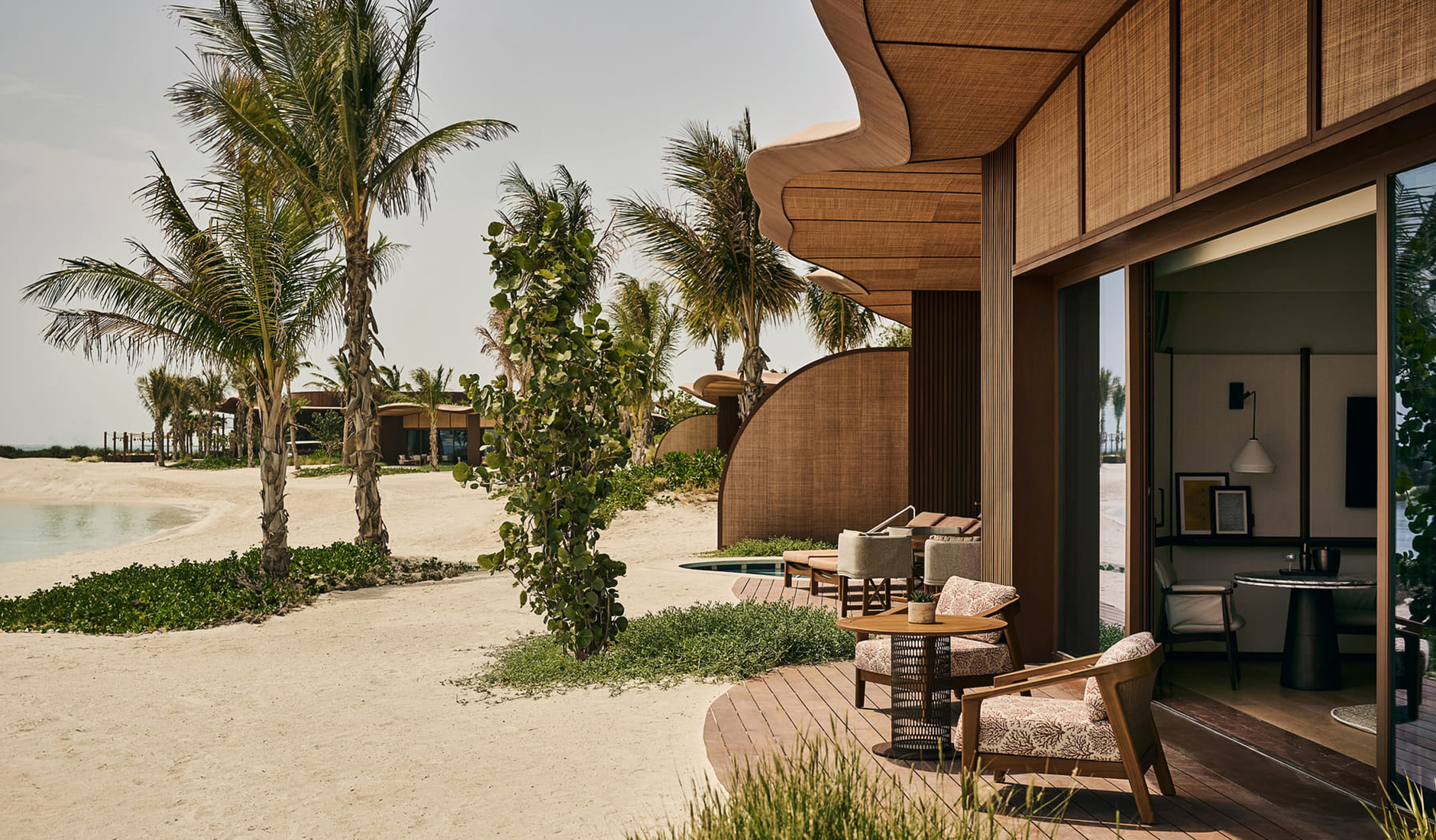 Luxury beachfront villa with a private plunge pool at Four Seasons Resort and Residences Red Sea at Shura Island, ranked among the best luxury resorts in Saudi Arabia for premium oceanfront privacy.