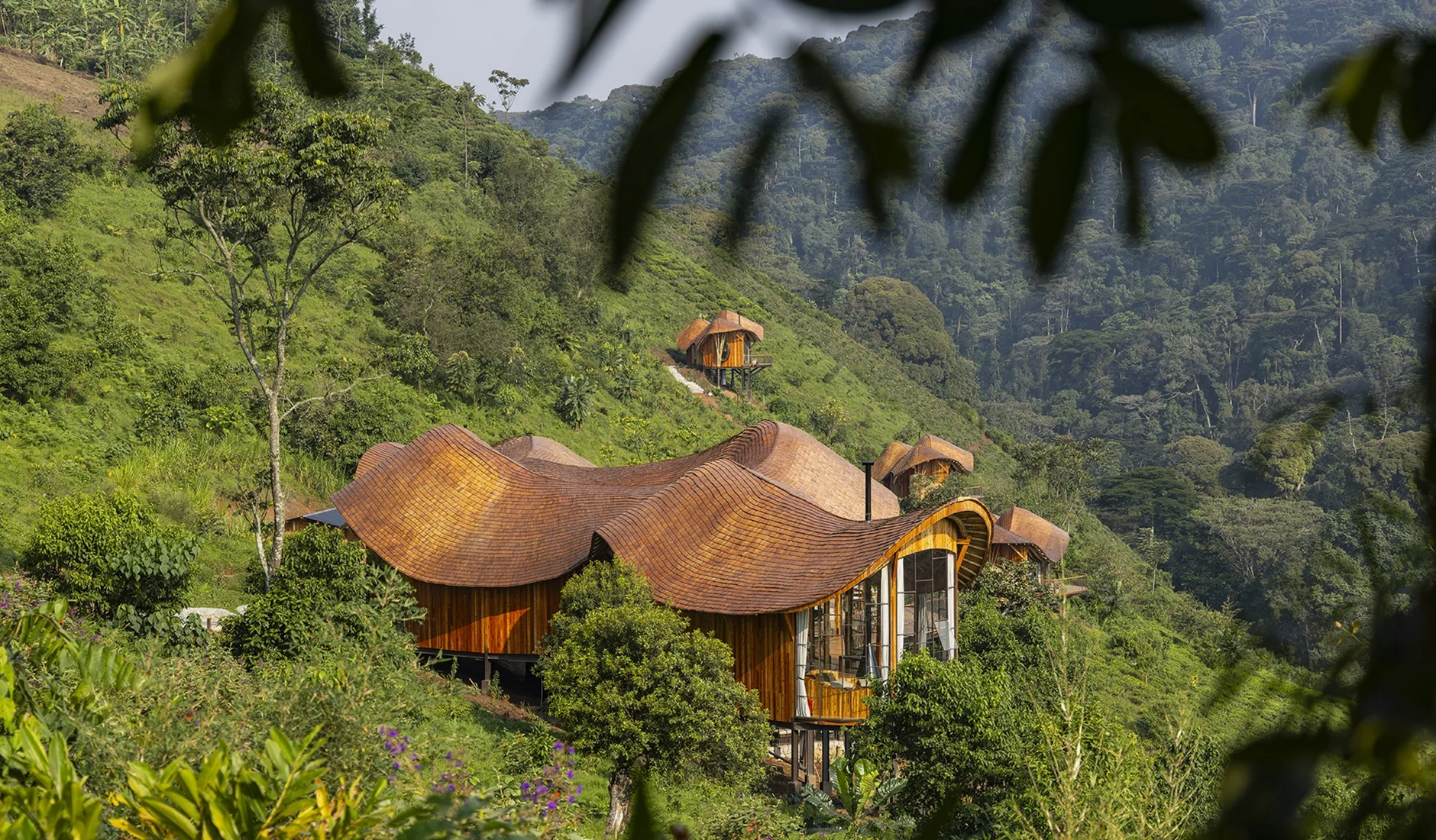 Curved roofline of Erebero Hills, inspired by the contours of the surrounding hills