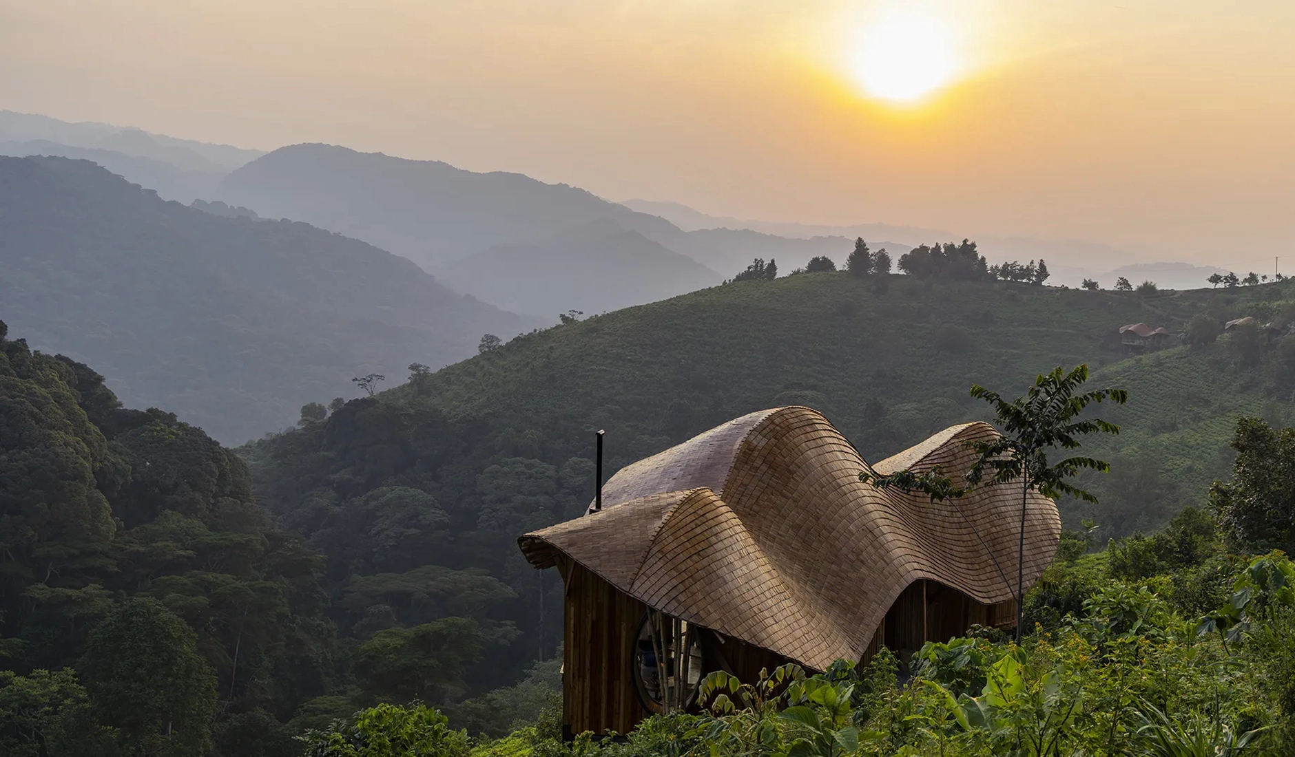 Erebero Hills luxury lodge set among the forested hills bordering Bwindi Impenetrable Forest in Uganda