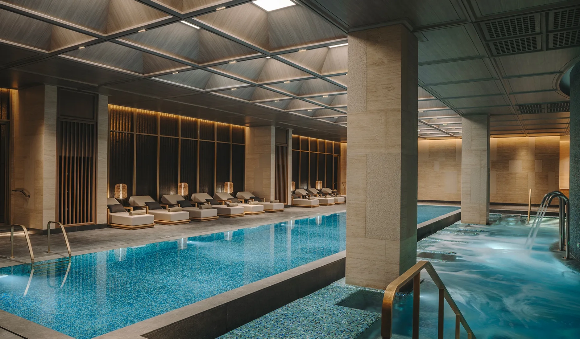 Hydrotherapy pool inside CIRUA Bathhouse at Fairmont Hanoi