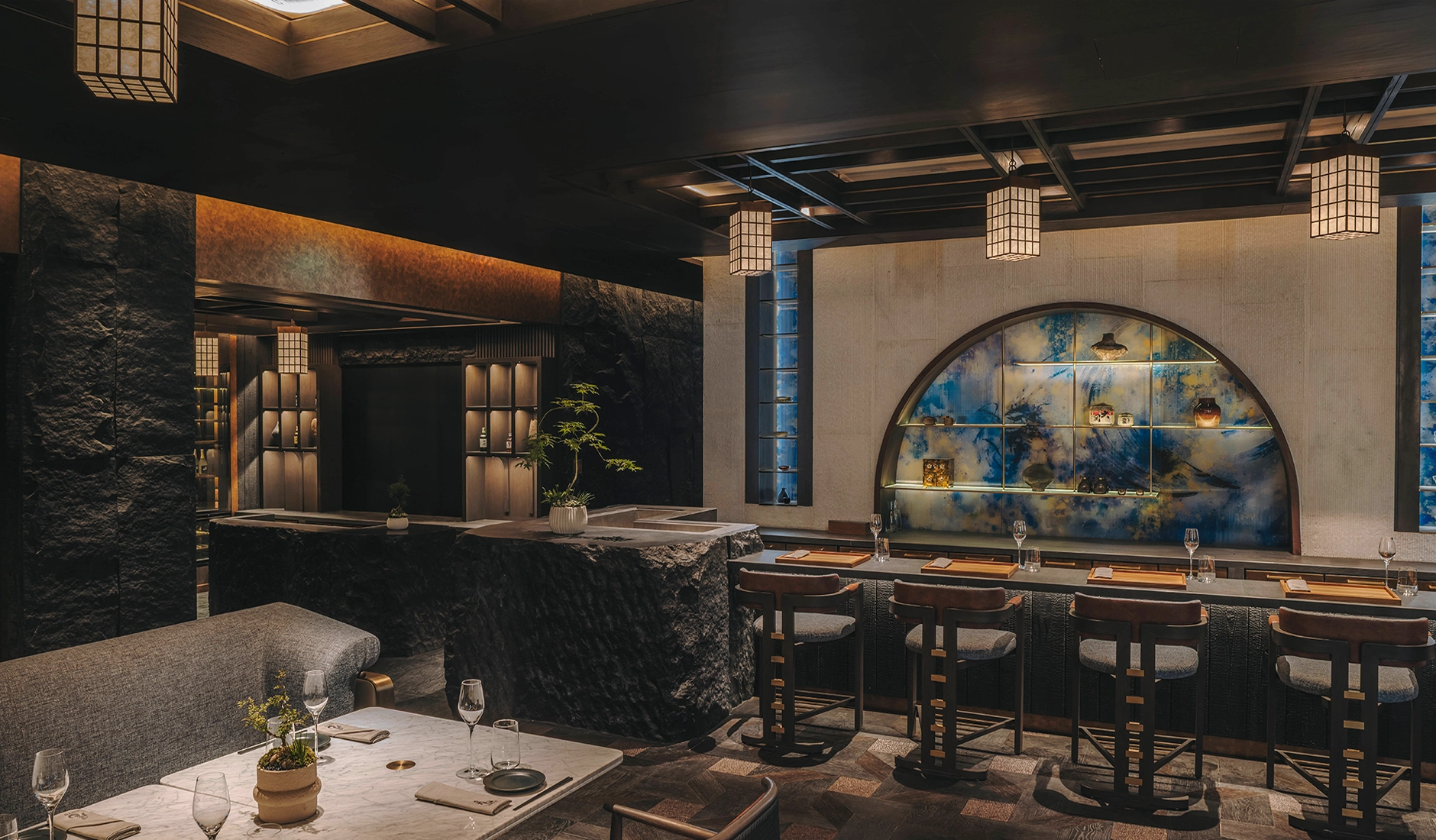 Hiryu Japanese restaurant at Fairmont Hanoi, featuring refined Japanese dining