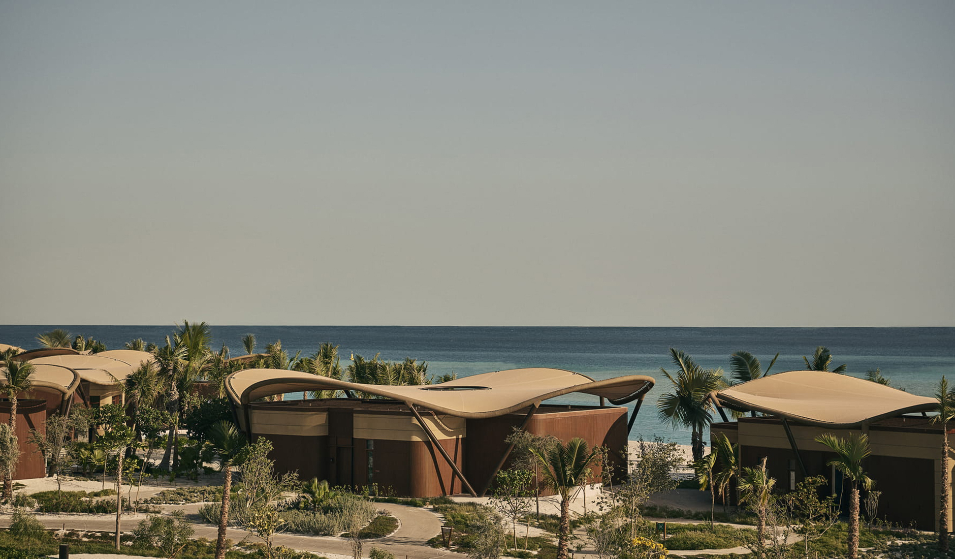 Luxury beachfront villas at Four Seasons Resort and Residences Red Sea at Shura Island, recognized among the best hotels in Saudi Arabia for premium oceanfront privacy.