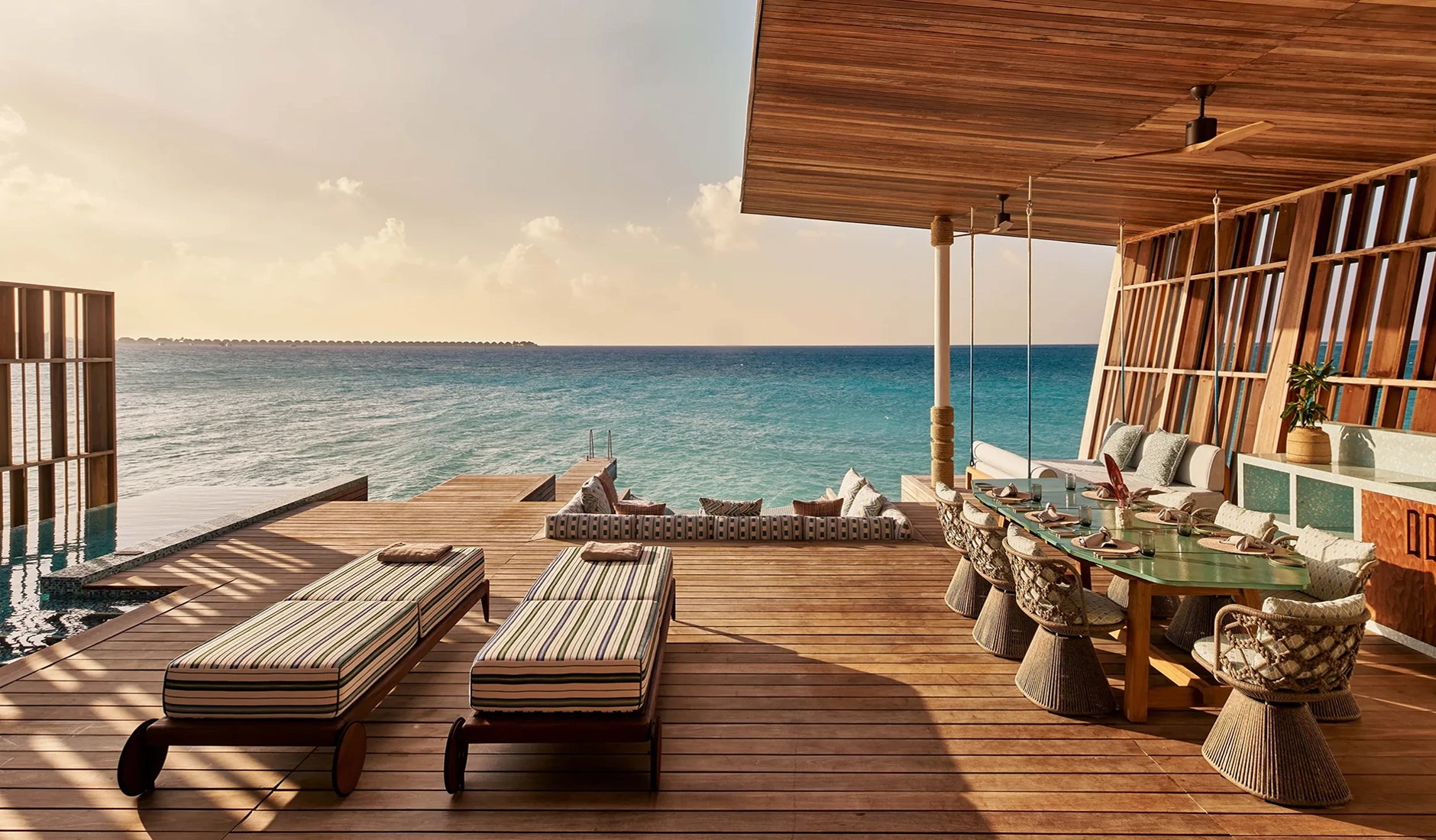 Four-bedroom residence at Somewhere Island, .Here Baa Atoll, with spacious indoor and outdoor living areas