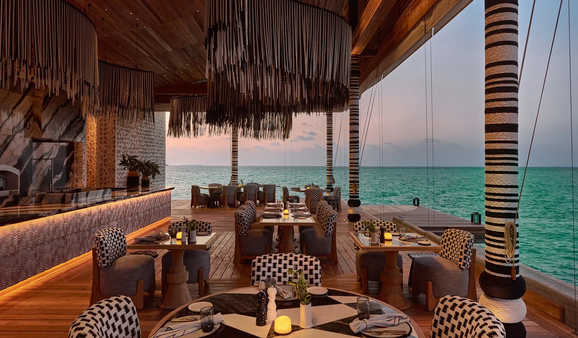SAFAR restaurant at .Here Baa Atoll, offering a distinctive dining experience in the Maldives