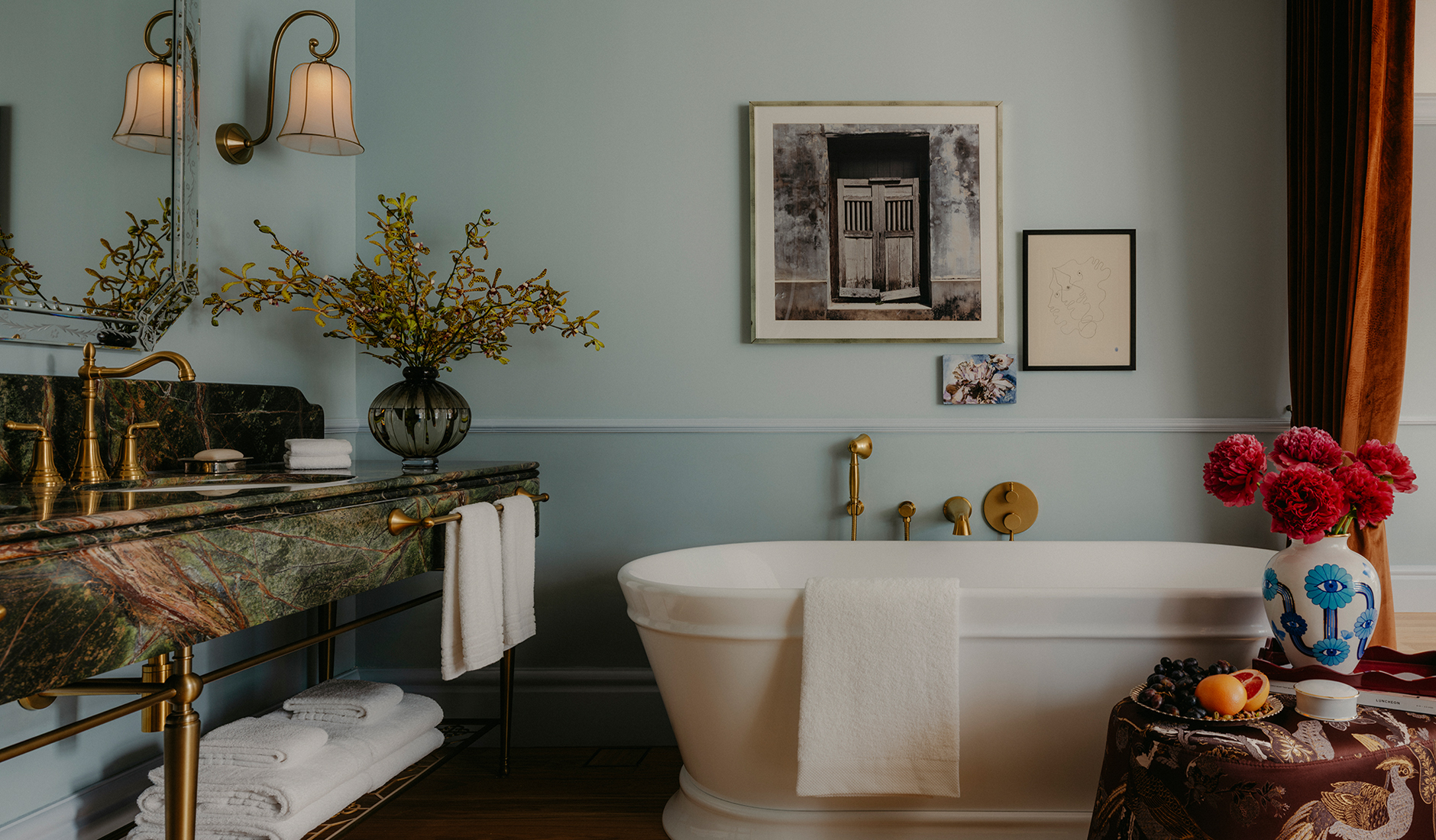 Bathroom interior at NoMad Singapore