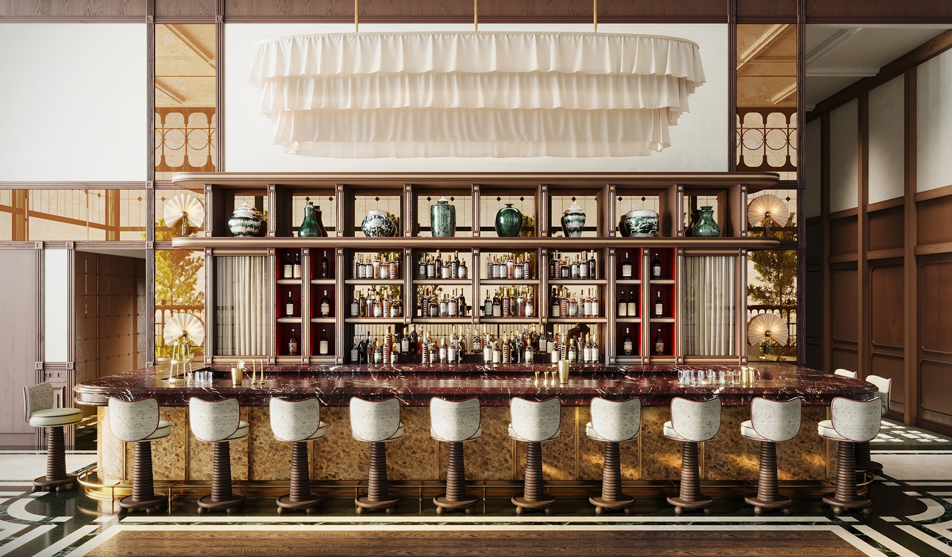 Lù Bar poolside lounge at NoMad Singapore